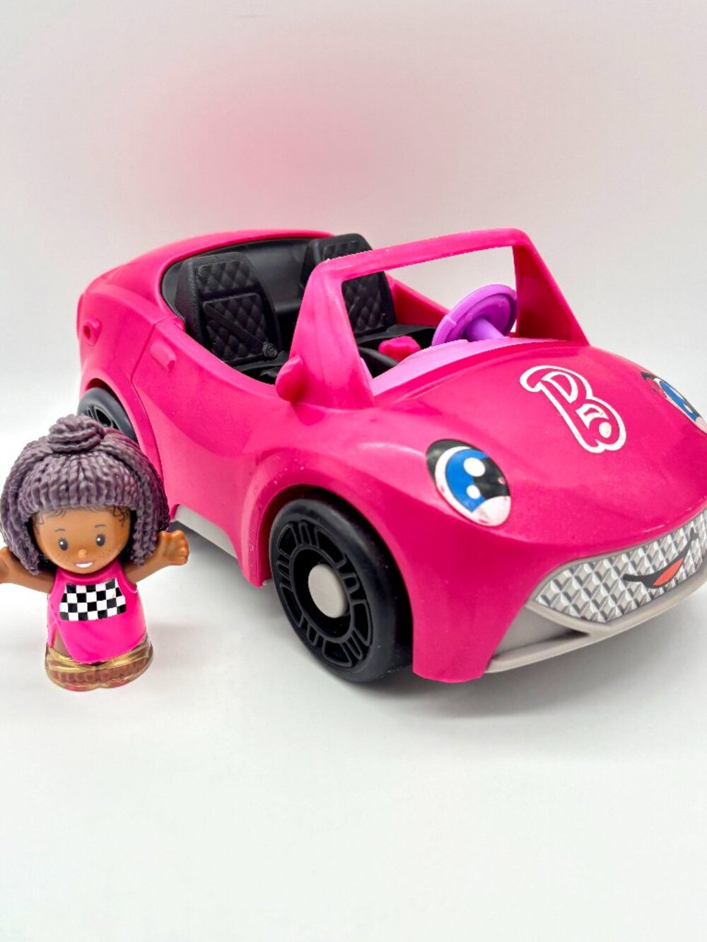 Fisher Price Little People Convertible Barbie Car Toddler Toy Music Sounds USED
